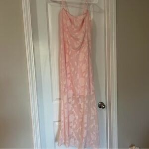 Elegant Pink Floral Dress